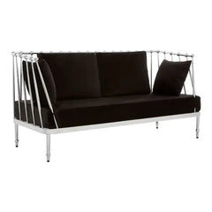 [EKM-AUTOGENERATED]Novo 2 Seater Silver Finish Tapered Arms Sofa
