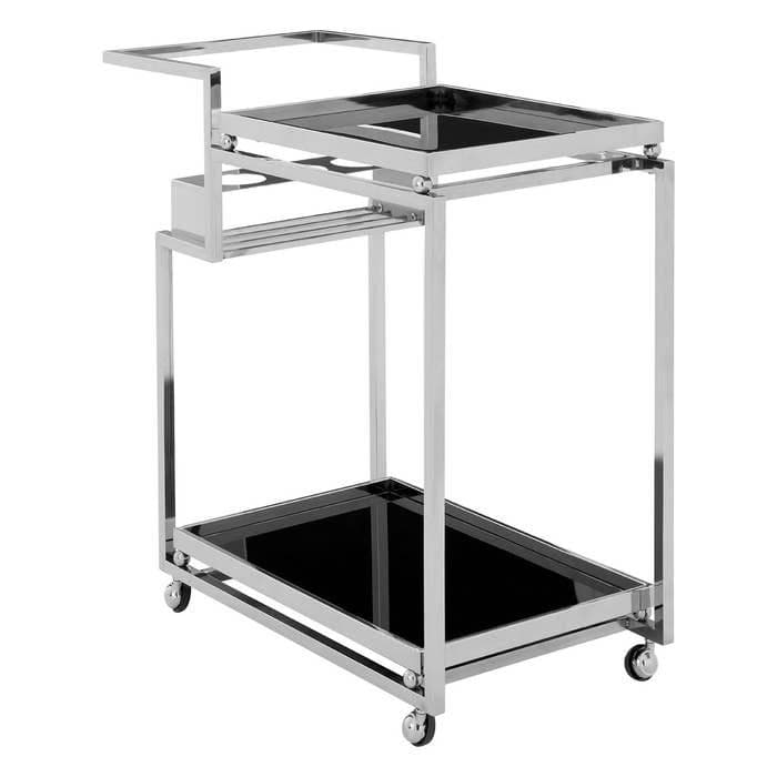 [EKM-AUTOGENERATED]Novo 3 Tier Trolley with Silver Finish Frame Home Luxe Interior