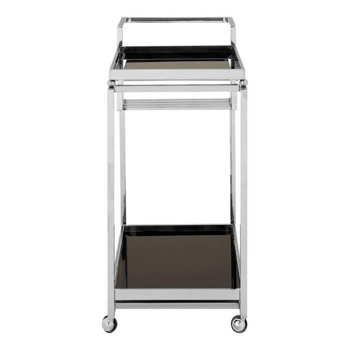 Novo 3 Tier Trolley with Silver Finish Frame  Home Luxe Interior