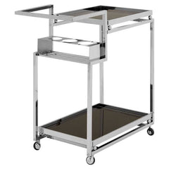 Novo 3 Tier Trolley with Silver Finish Frame  Home Luxe Interior