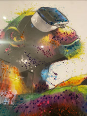 Orangutan Digital View Multicolor Wall Art Mirror Frame 85Cm X 85Cm