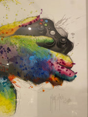 Orangutan Digital View Multicolor Wall Art Mirror Frame 85Cm X 85Cm