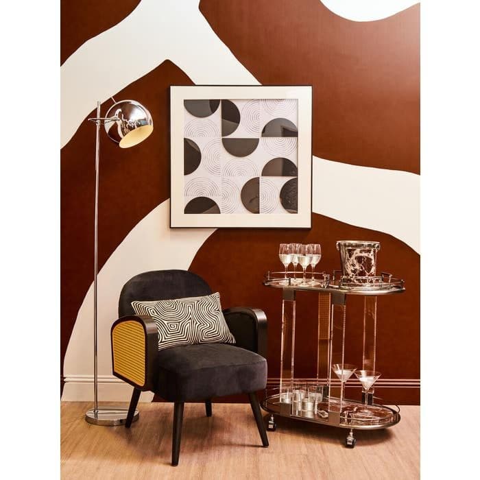 [EKM-AUTOGENERATED]Oria Drinks Trolley in Metallic Frame Home Luxe Interior