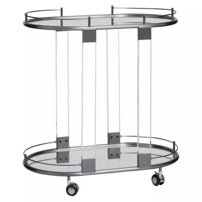 Oria Drinks Trolley in Metallic Frame  Home Luxe Interior