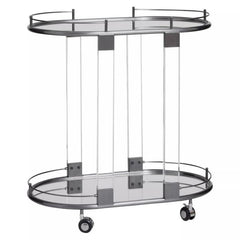 Oria Drinks Trolley in Metallic Frame  Home Luxe Interior