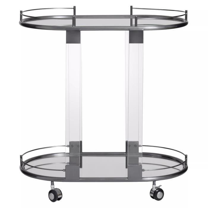 Oria Drinks Trolley in Metallic Frame  Home Luxe Interior