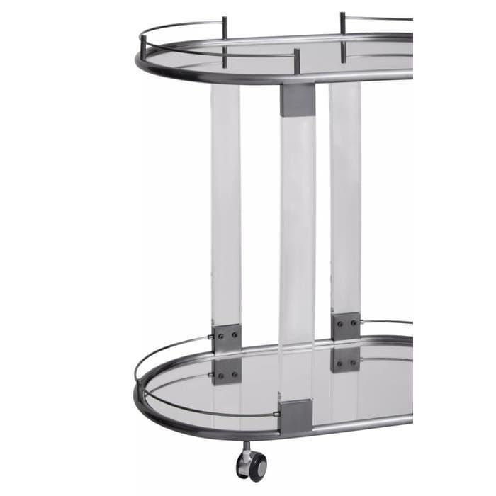 Oria Drinks Trolley in Metallic Frame  Home Luxe Interior