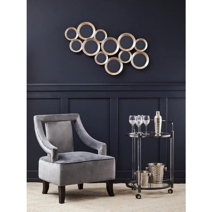 [EKM-AUTOGENERATED]Oria Round Drinks Trolley With Acrylic Supports Home Luxe Interior