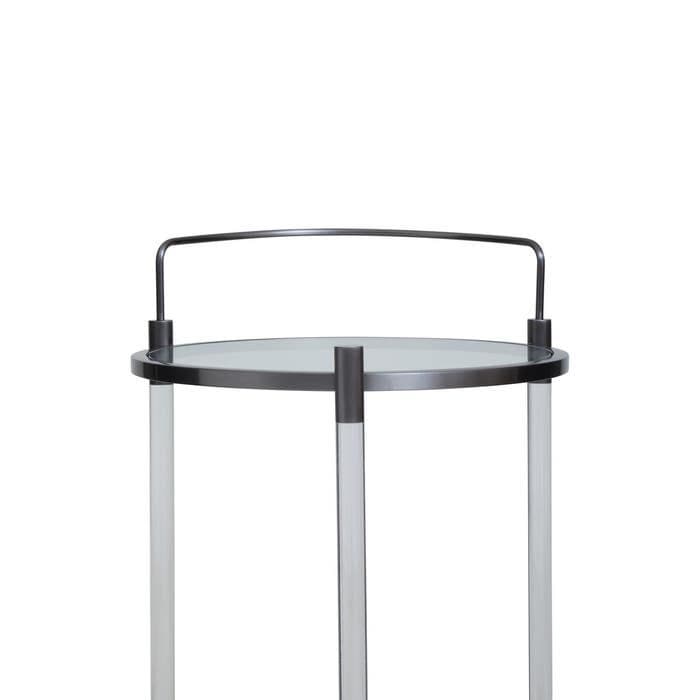 Oria Round Drinks Trolley With Acrylic Supports  Home Luxe Interior