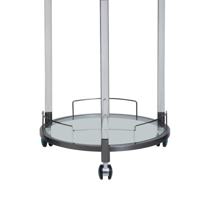 Oria Round Drinks Trolley With Acrylic Supports  Home Luxe Interior