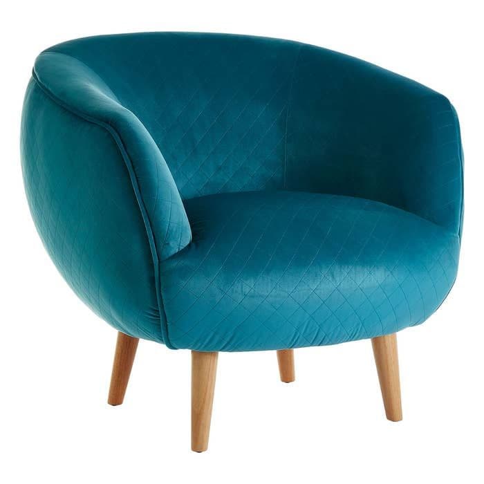 [EKM-AUTOGENERATED]Oscar Teal Fabric Chair  Home Luxe Interior