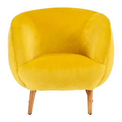 Oscar Yellow Fabric Chair