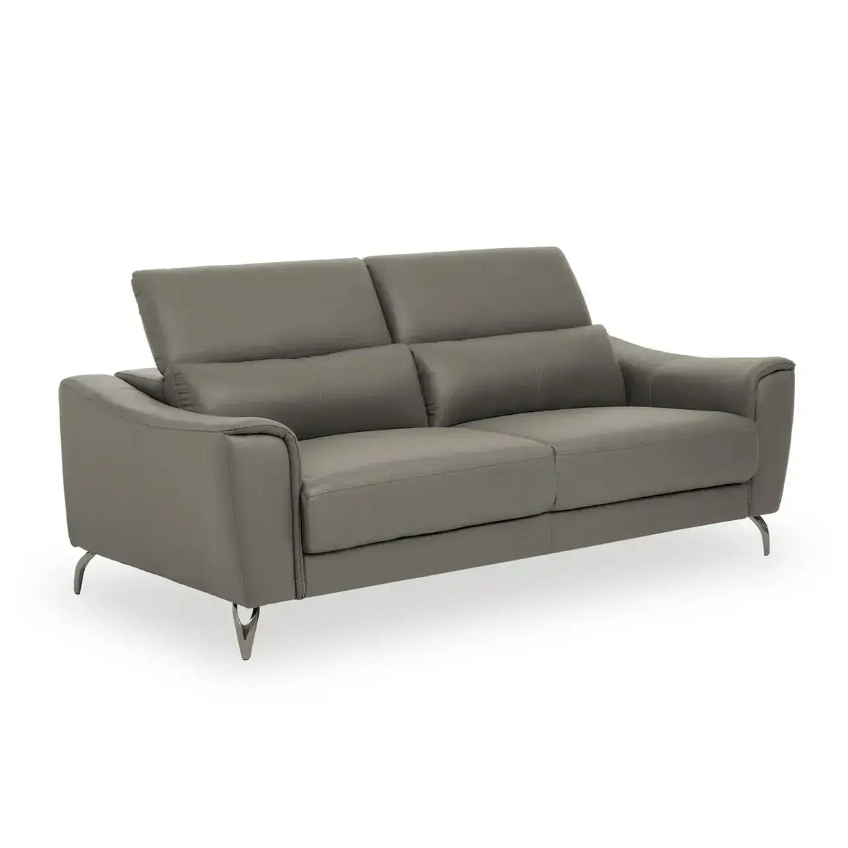 [EKM-AUTOGENERATED]Padua 3 Seat Grey Leather Sofa