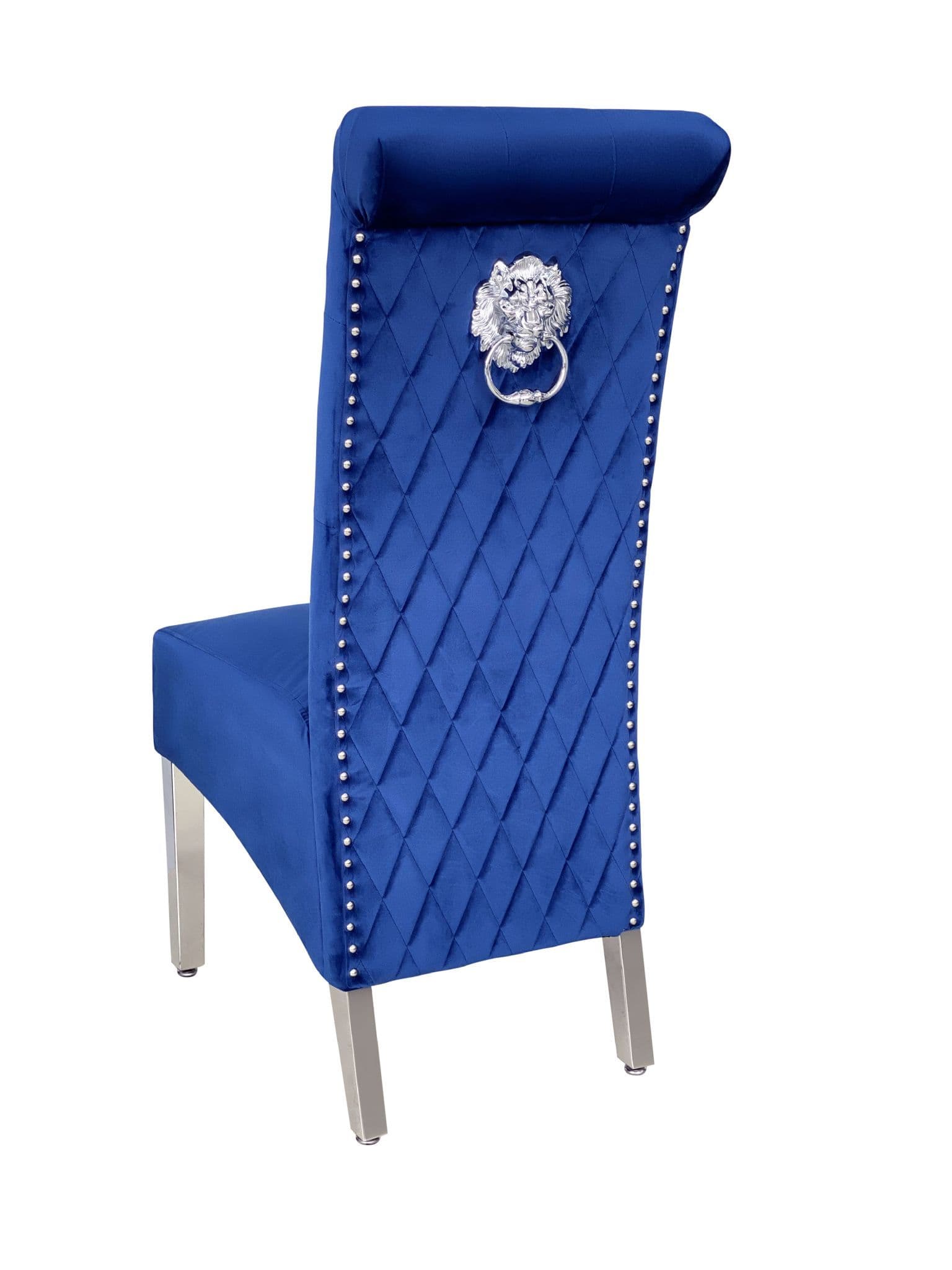 [EKM-AUTOGENERATED]Pair Of Sofia Dining Chair Lion Knocker Royal Blue