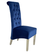 Pair Of Sofia Dining Chair Lion Knocker Royal Blue