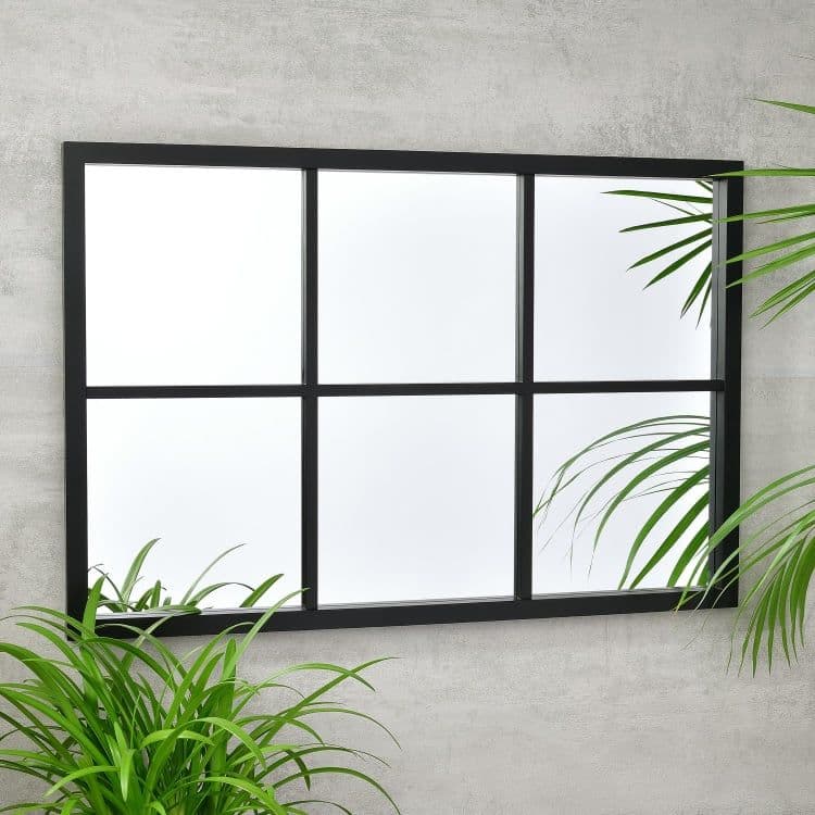 Palm House Rectangular Pane Mirror | Home Luxe Interior
