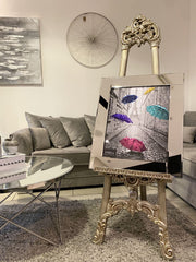 [EKM-AUTOGENERATED]Paris Eiffel Tower Multi Umbrella Wall Art Mirror Frame