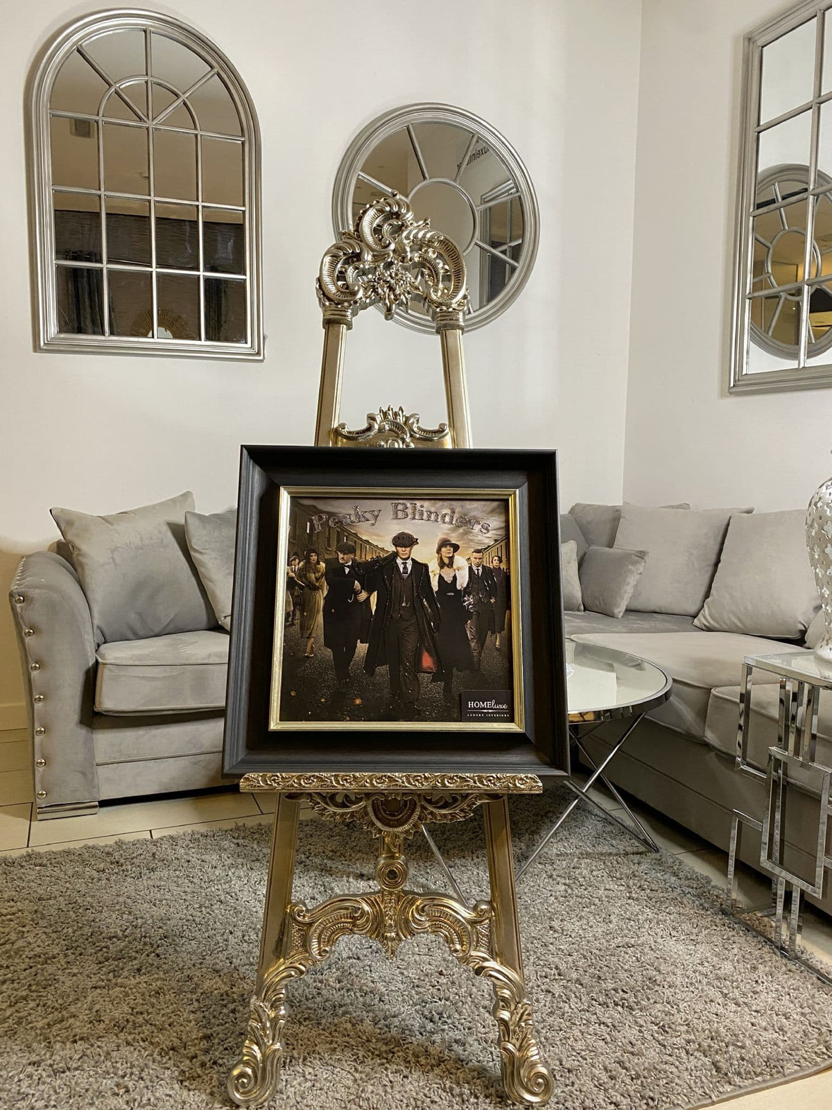 [EKM-AUTOGENERATED]Peaky Blinders Colour Wall Art Alpha Black Frame 55Cm X 55CM