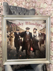 [EKM-AUTOGENERATED]Peaky Blinders Oil Painting Wall Art With Antique Gold Frame