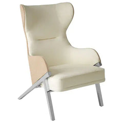 Piermount White Fabric Chair