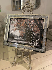 Pink Blossom Landscape Wall Art Crystal Frame 70Cm X 80Cm