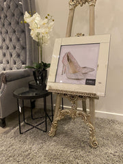 [EKM-AUTOGENERATED]Pink Glitter Heels Wall Art Mirror Frame