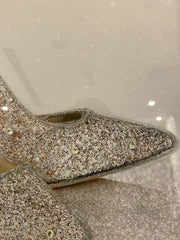 Pink Glitter Heels Wall Art Mirror Frame