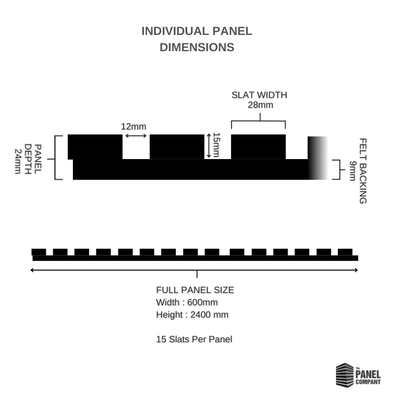 Premium Natural Oak Acoustic Slat Wall Panel by Home Luxe Interior