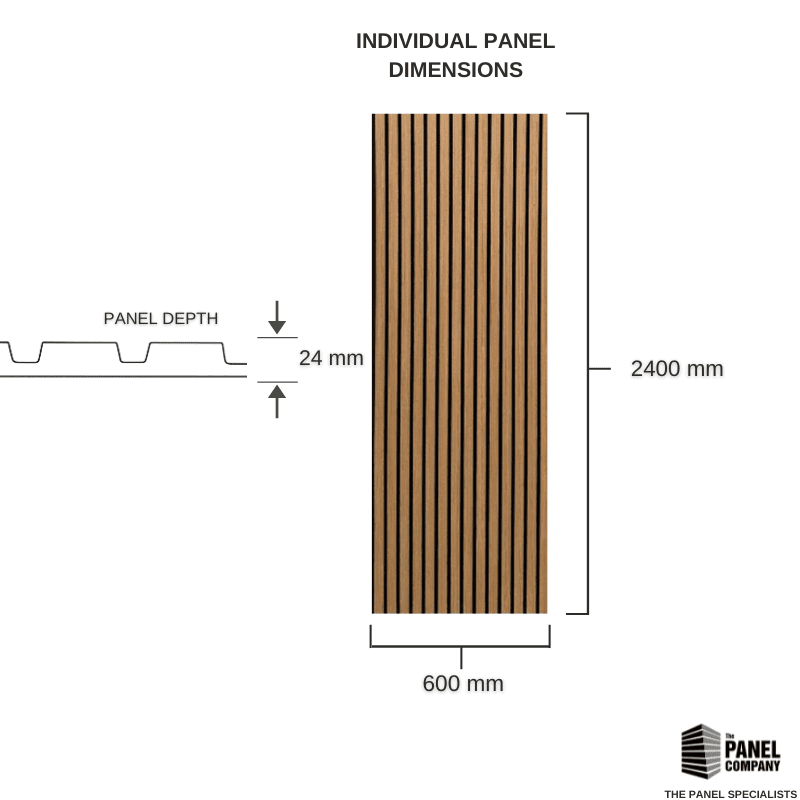 Premium Natural Oak Acoustic Slat Wall Panel by Home Luxe Interior