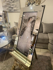 Princess White Dress Wall Art Mirror Frame