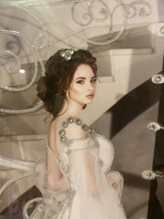 Princess White Dress Wall Art Mirror Frame