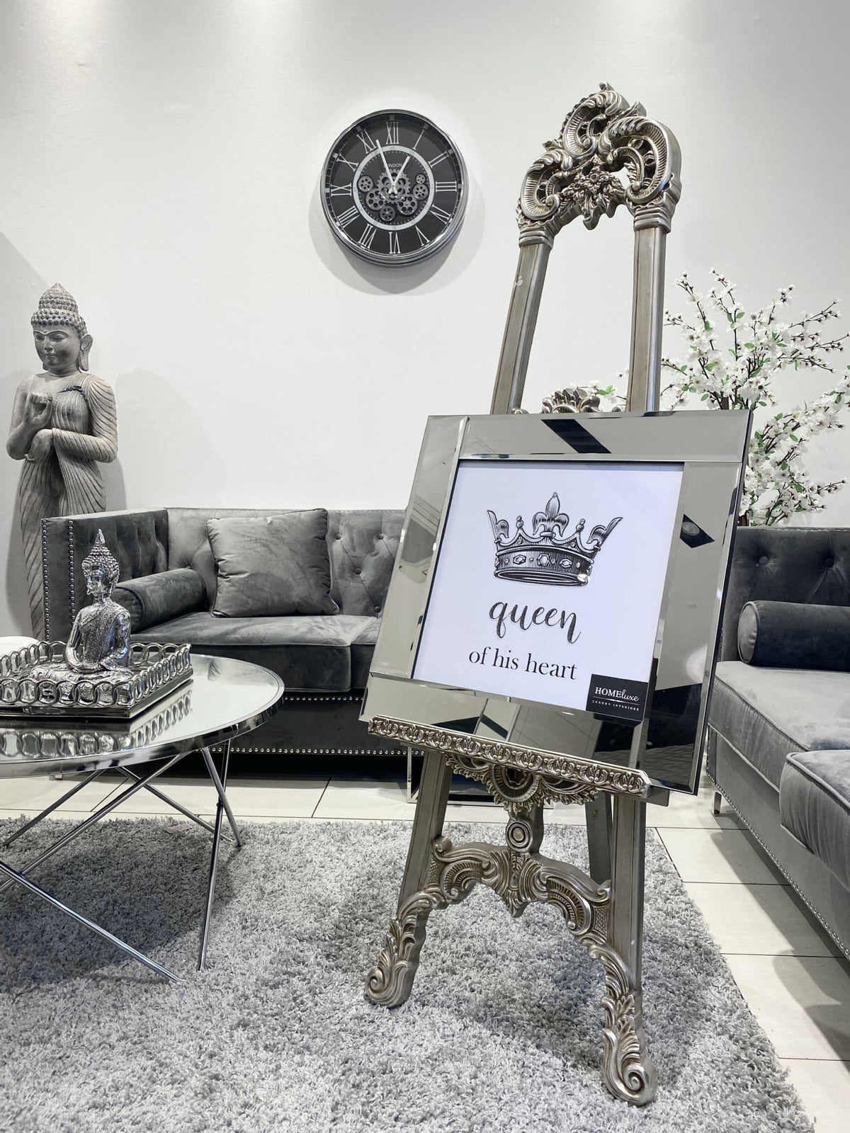 [EKM-AUTOGENERATED]Queen Of His Heart Wall Art Mirror Frame