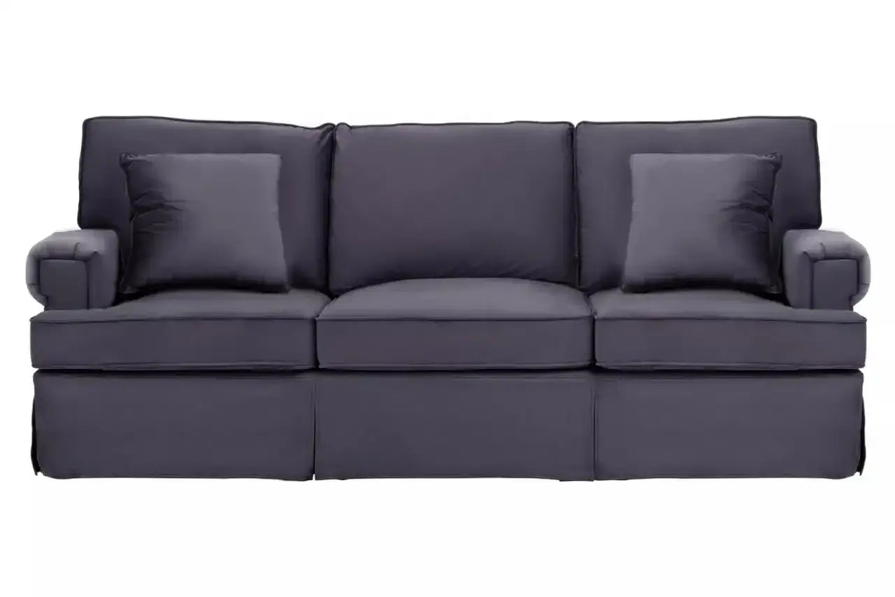 [EKM-AUTOGENERATED]Ralph Three Seat Black Velvet Sofa