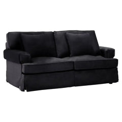 [EKM-AUTOGENERATED]Ralph Two Seat Black Velvet Sofa