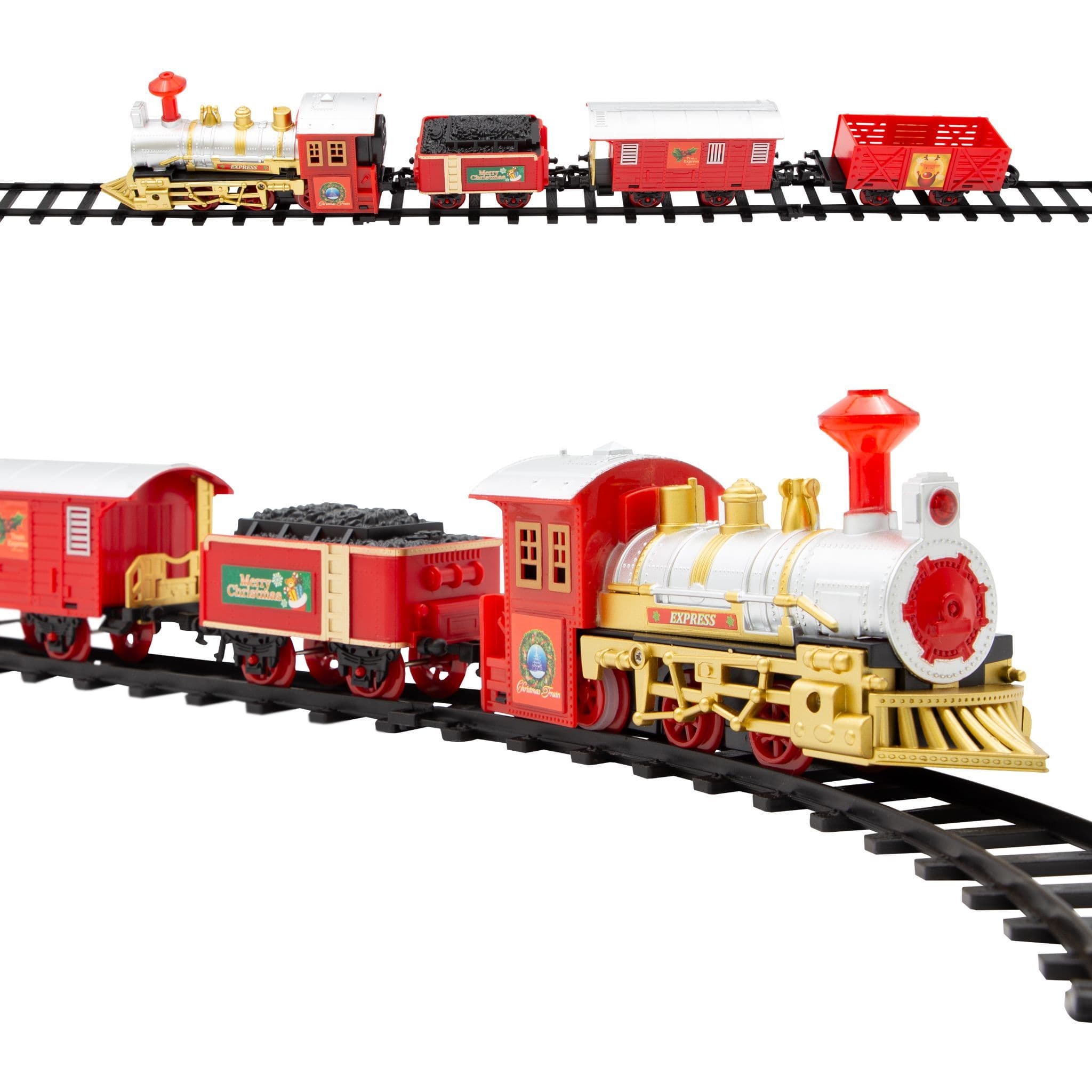 [EKM-AUTOGENERATED]Red Christmas Train Set 3 Carriages
