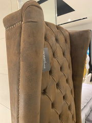 Regents High Back Porter Chair In Brown Rustic Look