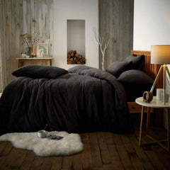 Ribbed Supersoft Duvet Set With Pillowcases