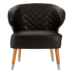 Richy Black Faux Leather Wingback Armchair | Home Luxe Interior