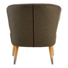 Richy Brown Faux Leather Wingback Armchair | Home Luxe Interior