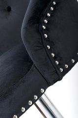 Rocco Brush Velvet Gas Lift Barstool