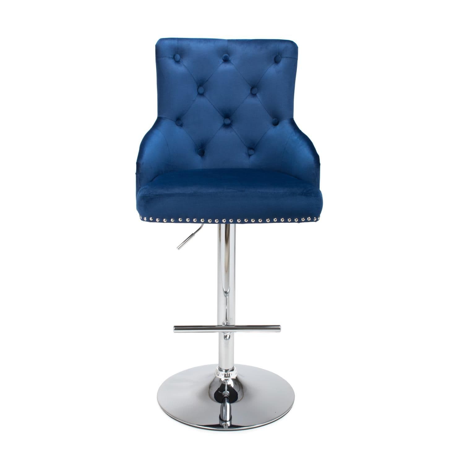 Rocco Brush Velvet Gas Lift Barstool