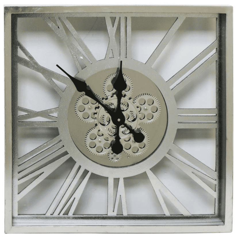 [EKM-AUTOGENERATED]Roman Numeral Square Cog Wall Clock