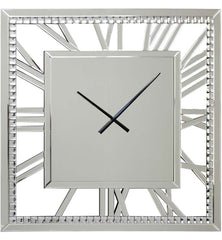 [EKM-AUTOGENERATED]Roman Style Diamond Square Mirror Clock 81cm