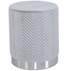 [EKM-AUTOGENERATED]Round Stool Grey Chrome Base