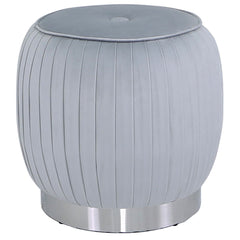 [EKM-AUTOGENERATED]Round Stool Grey Silver Base