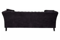 [EKM-AUTOGENERATED]Sabrina Three Seat Grey Velvet Sofa