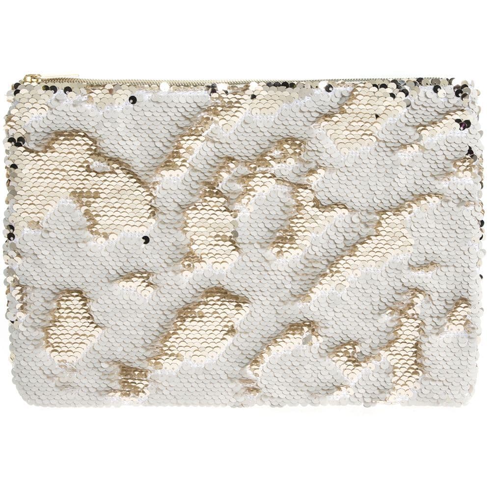 [EKM-AUTOGENERATED]Sequin Clutch Bag Champagne & Cream