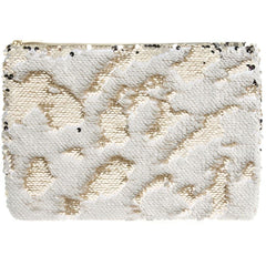 [EKM-AUTOGENERATED]Sequin Clutch Bag Champagne & Cream