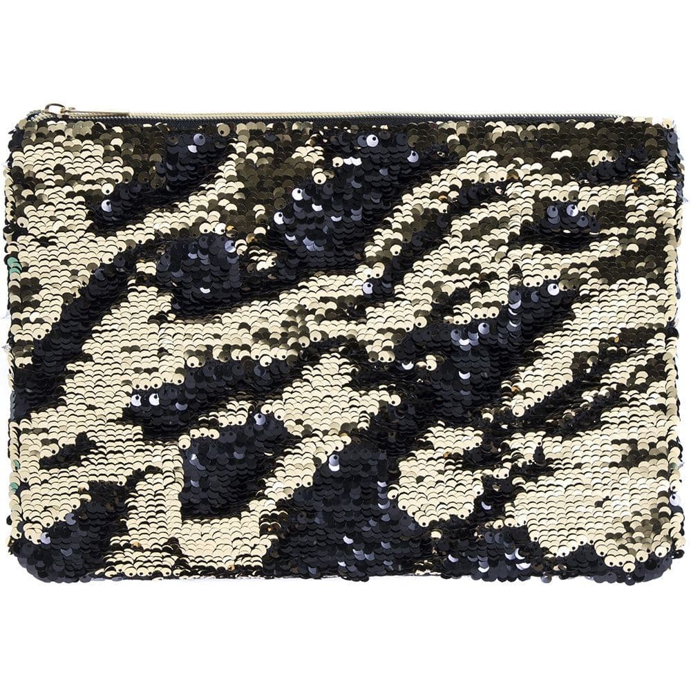[EKM-AUTOGENERATED]Sequin Clutch Bag Gold & Black