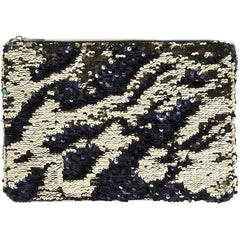 [EKM-AUTOGENERATED]Sequin Clutch Bag Gold & Black